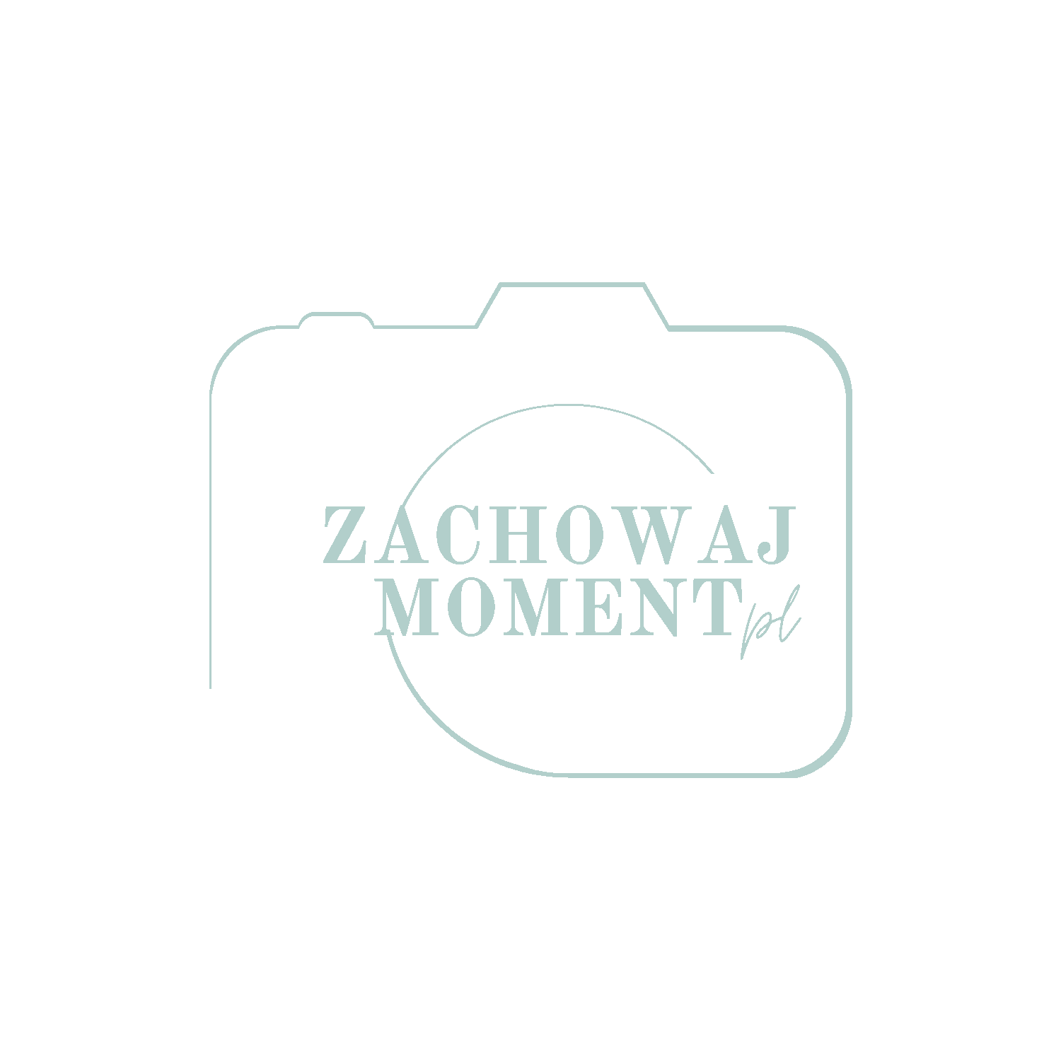 Zachowaj Moment Logo w kolorze miętowym logo